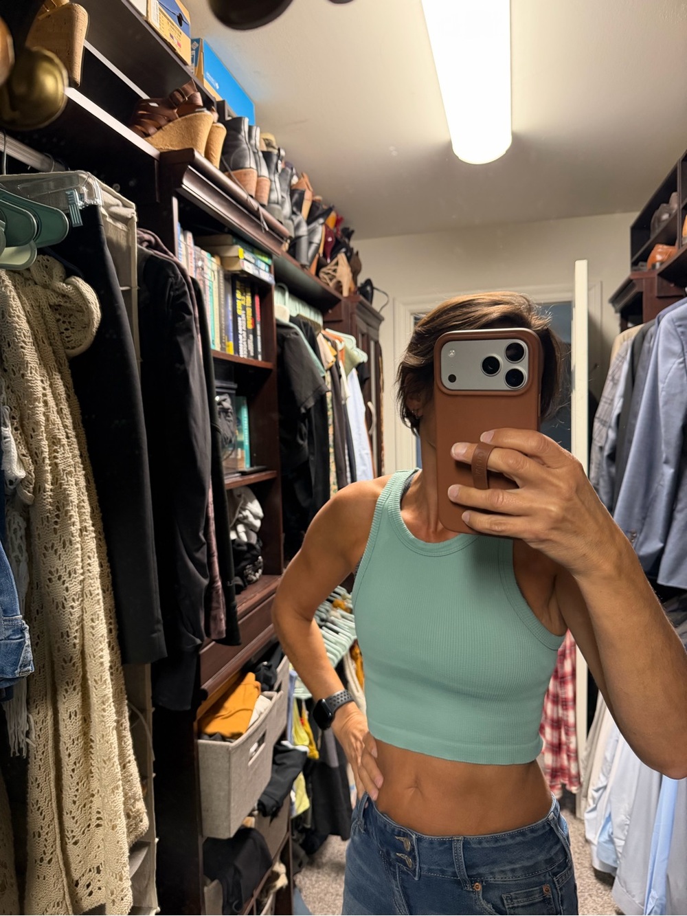 Tilly's Mint Green Ribbed Crop Tank Top